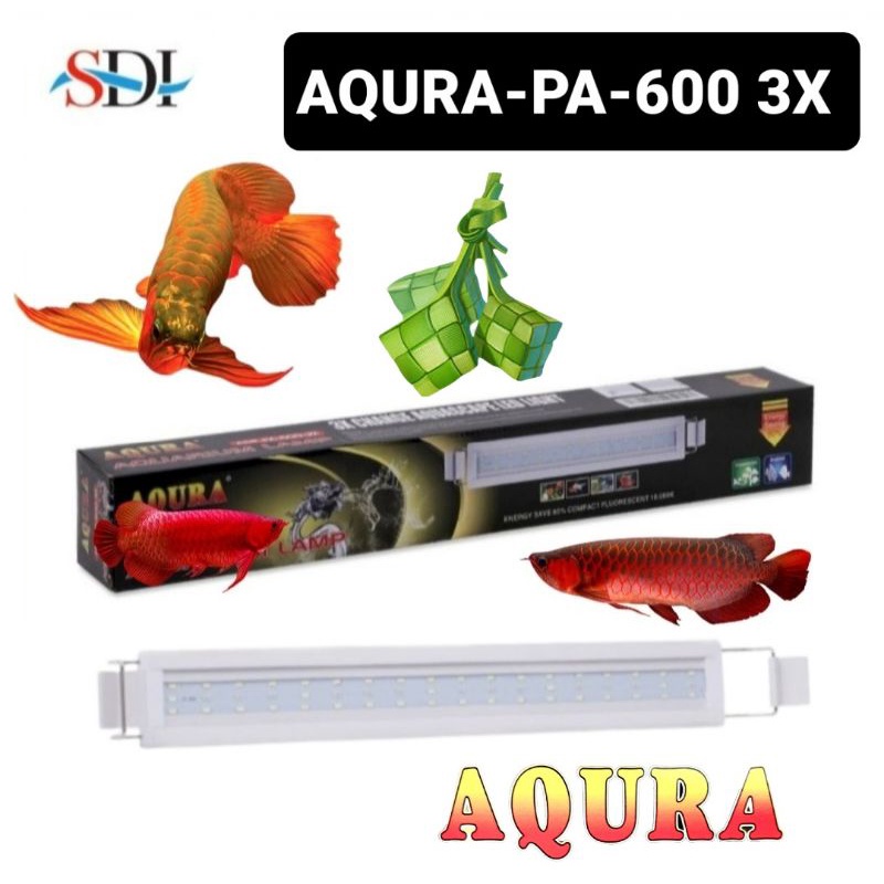 AQURA ASP PA-600 3KALI GANTI MODE LAMPU AQUARIUM AQUASCAPE LAMPU LED AQUASCAPE