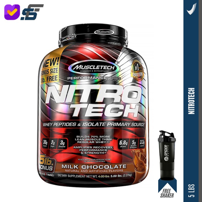 NITROTECH 4 LBS MUSCLETECH NITRO TECH 4LBS WHEY PROTEIN ISOLATE