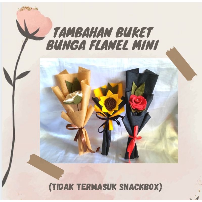 Tambahan Buket Bunga/boneka untuk snackbox (tidak termasuk snackbox)