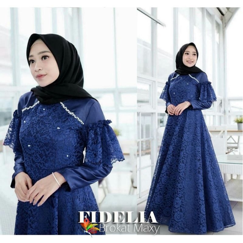 Gamis FIDELIA Terbaru / Gamis brukat lebaran Terbaru 2022 / gamis lebaran 2022 Cantik Modis lamaran