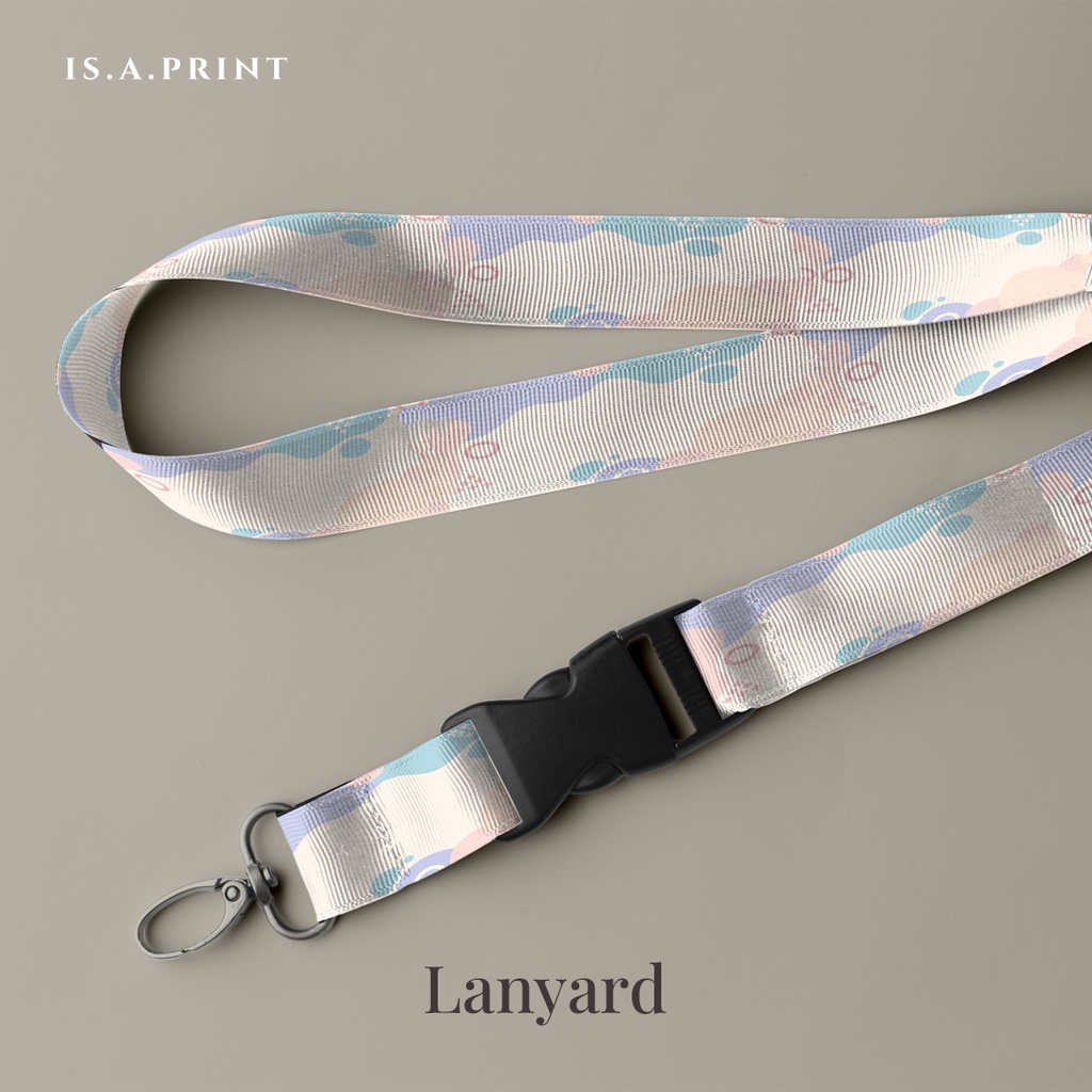 

Cetak Tali Lanyard Full Print Custom 2 Sisi Bahan Tisue | Cetak Custom Lanyard ID Card Murah