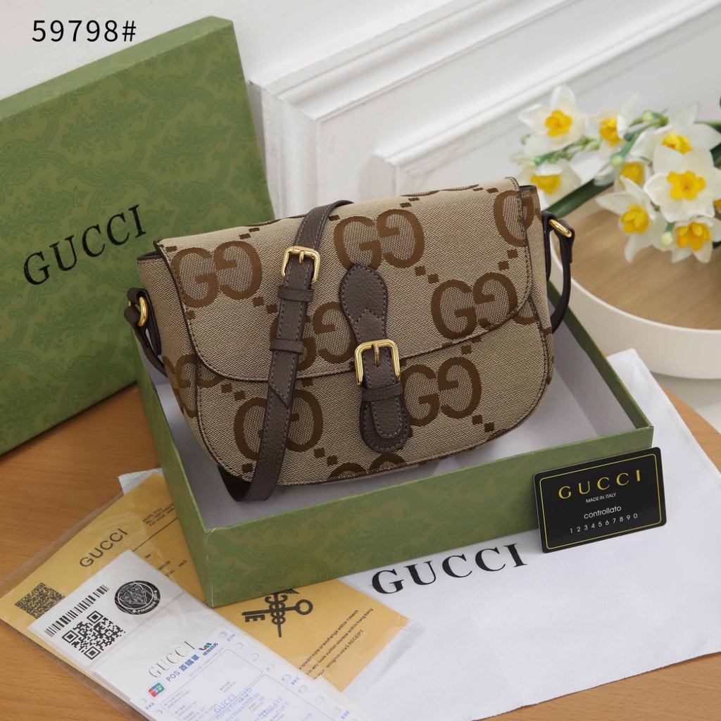 GC Messenger Bag With Jumbo GG in Canvas 59798