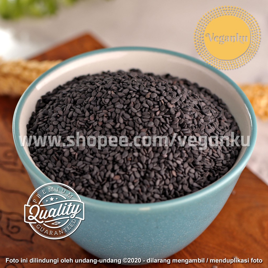 

Veganku - Organik Biji WIJEN HITAM Mentah 1kg Black Sesame Premium