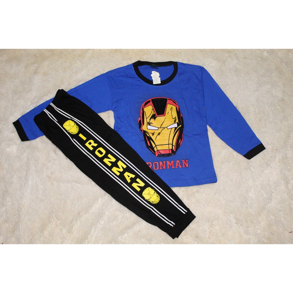 Setelan baju tidur piyama super hero size jumbo 11-13 tahun