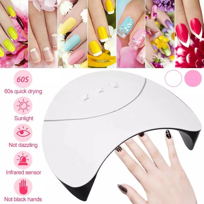 Pengering Kutek Kuku Gel Nail Art 36W Smart Portable Lampu UV LED Nail Dryer