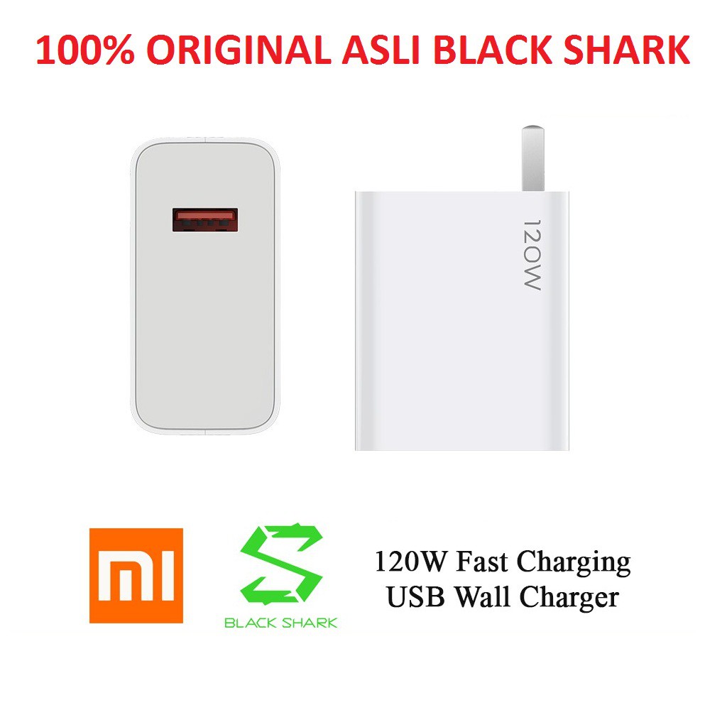 XIAOMI BLACK SHARK 120W Fast Charging USB Wall Charger Original100%