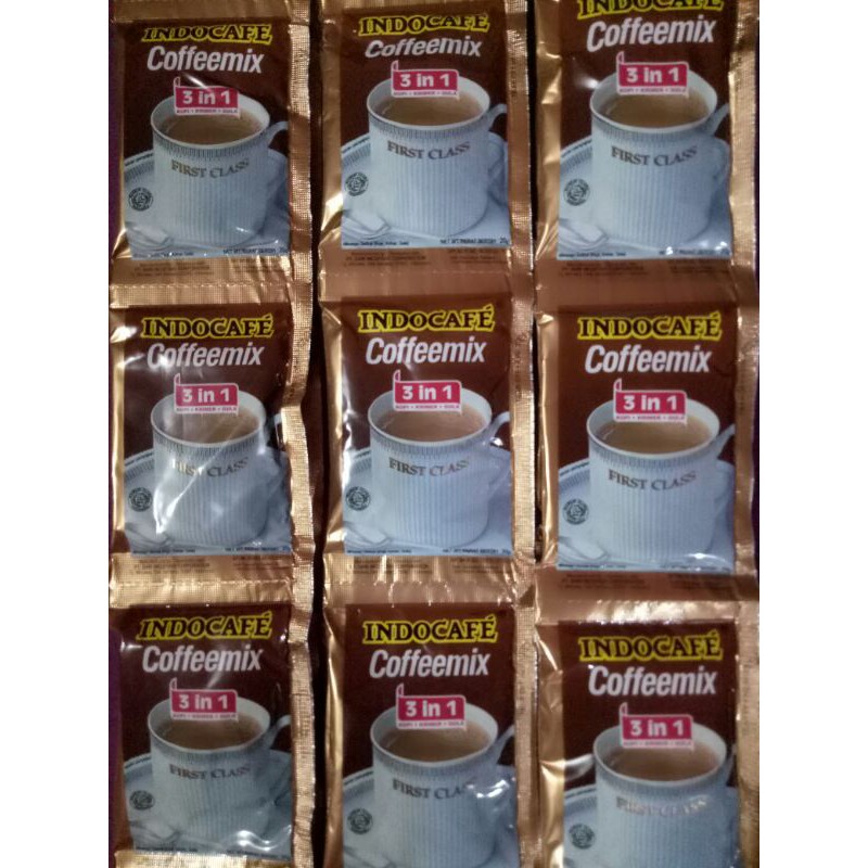 

INDOCAFE Coffeemix (3 in 1) kopi+krimer+gula 20g (10sachet)