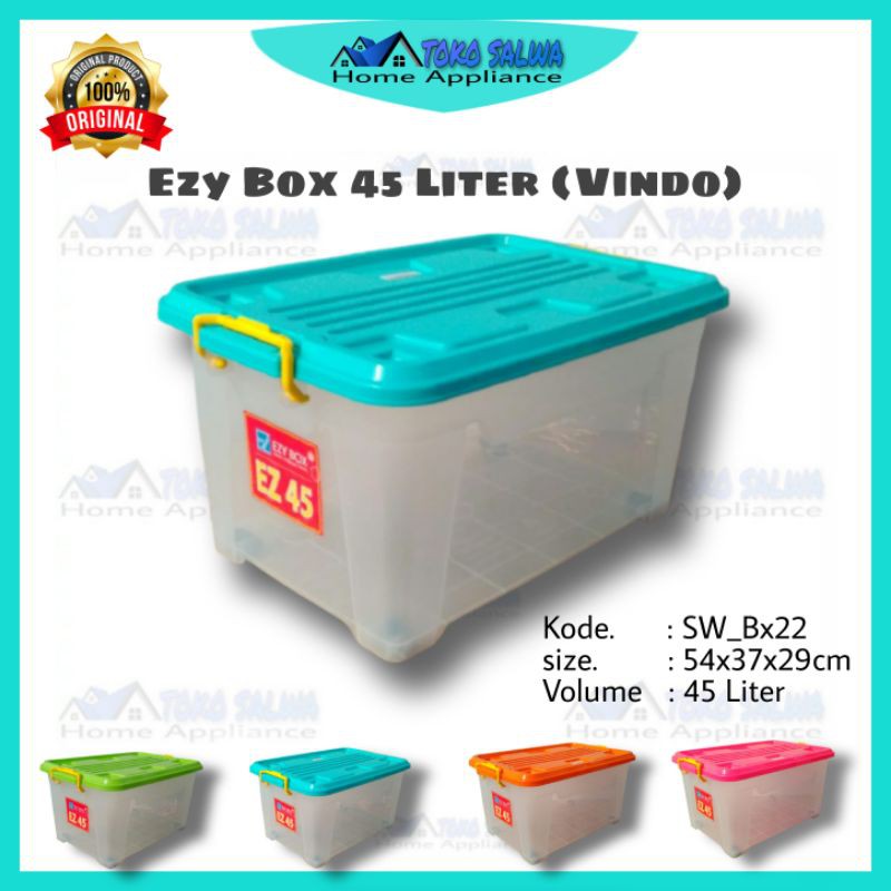 [ COD ] CONTAINER BOX CB 45 LITER EZY BOX BIGGY VINDO