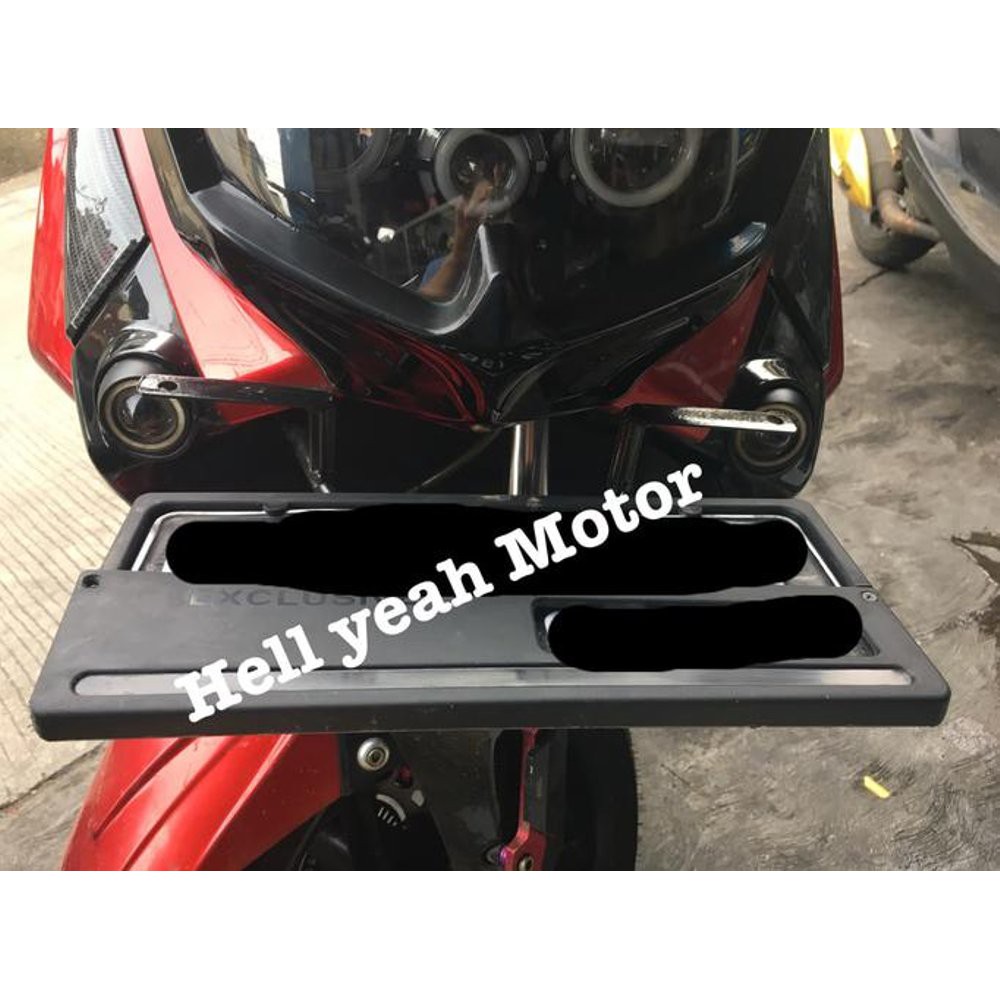 Breket Plat No Nomor Depan + dudukan lampu tembak NMAX Kumis Yamaha