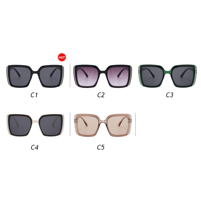 (YUZHU) Ready Stock Kacamata Sunglasses Wanita Klasik Anti UV Square Kacamata Hitam