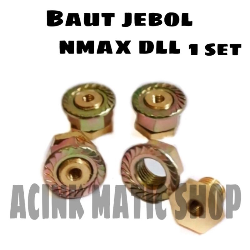 Baut visor anti jebol nmax lexi dll harga 4pcs Baut/ Mur/ Wellnut Windshield Motor Nmax anti jebol