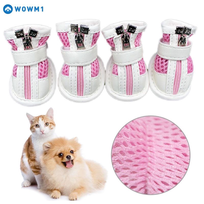 Wowm1 4pcs Set Sepatu Boot Anjing Kucing Peliharaan Kecil Warna