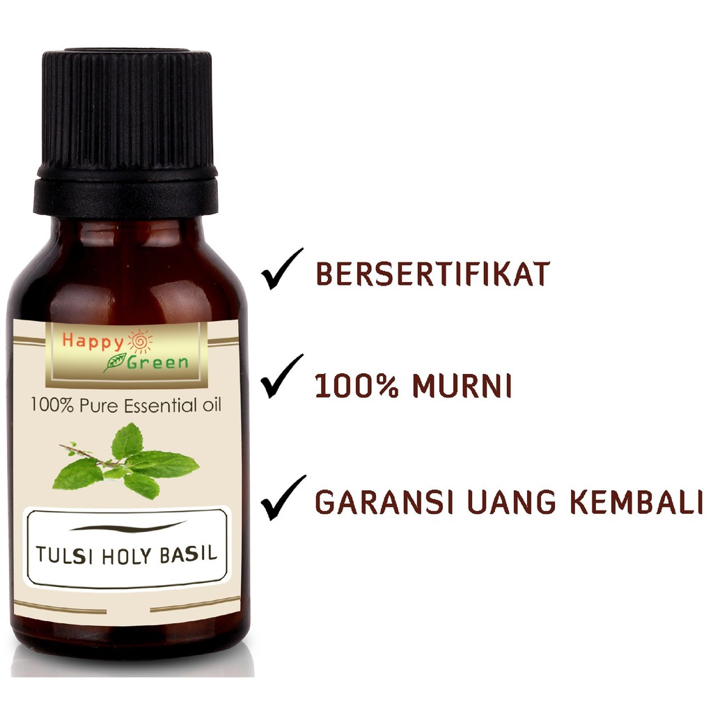 Happy Green Tulsi Holy Basil Essential Oil  - Minyak Holy Basil