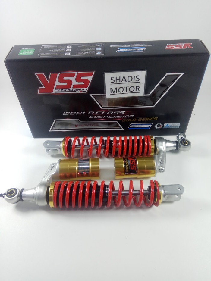 Skok Belakang Motor Merk YSS Matic Tipe G Plus Gold Tabung Ukuran 350 mm PCX 150 New  Warna Red