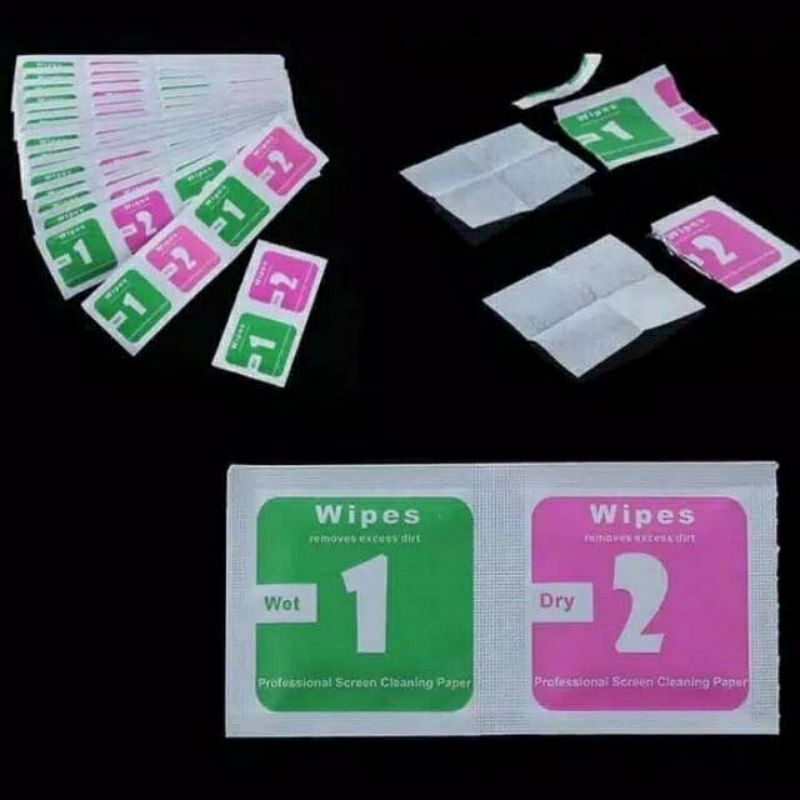 Tissue Tisue Tisu Tempered Glass 1 Set Tisu Basah dan Kering Tissue Anti Gores