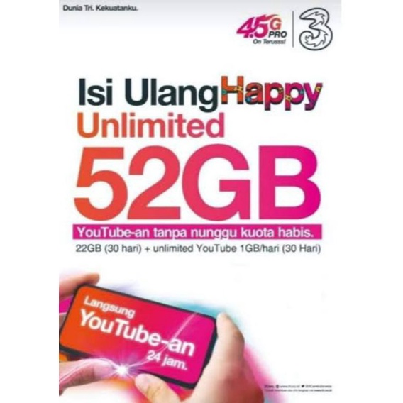 PROMO DATA TRI 22/52 GB & 9 GB AREA MADURA