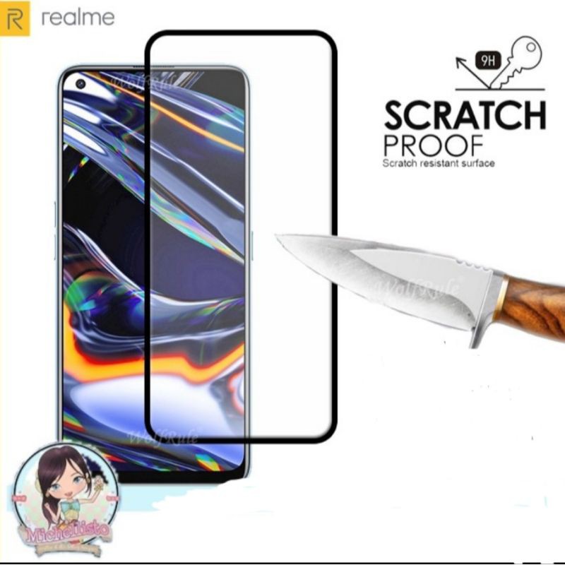 Realme 7 / 7i / 7 Pro / C17 Tempered Glass Full Layar Anti Gores Kaca