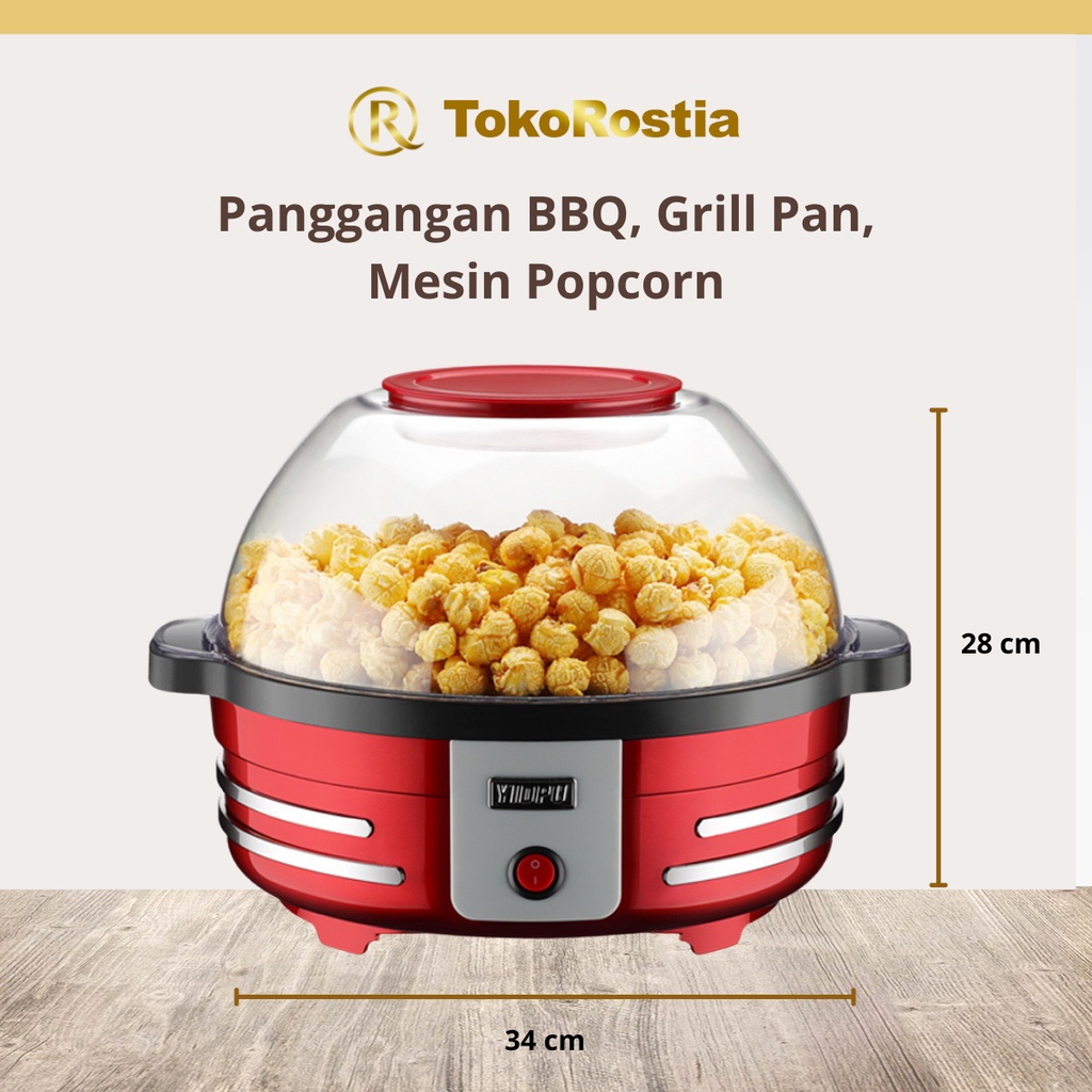 Mesin Popcorn Panggangan BBQ dan Grill Pan  2 in 1