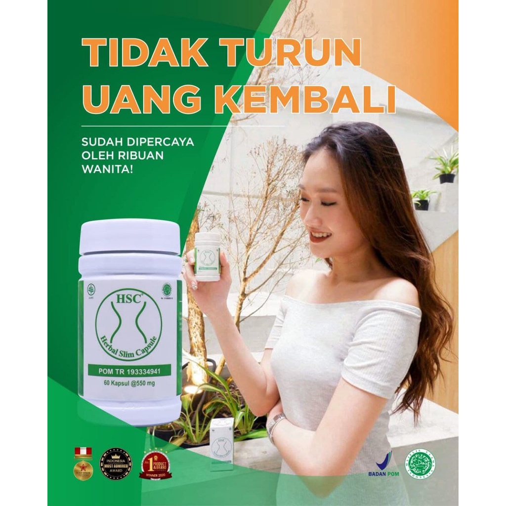 HSC Herbal Pelangsing Tubuh 100% Original Asli Diet Alami Aman Obat Pelangsing