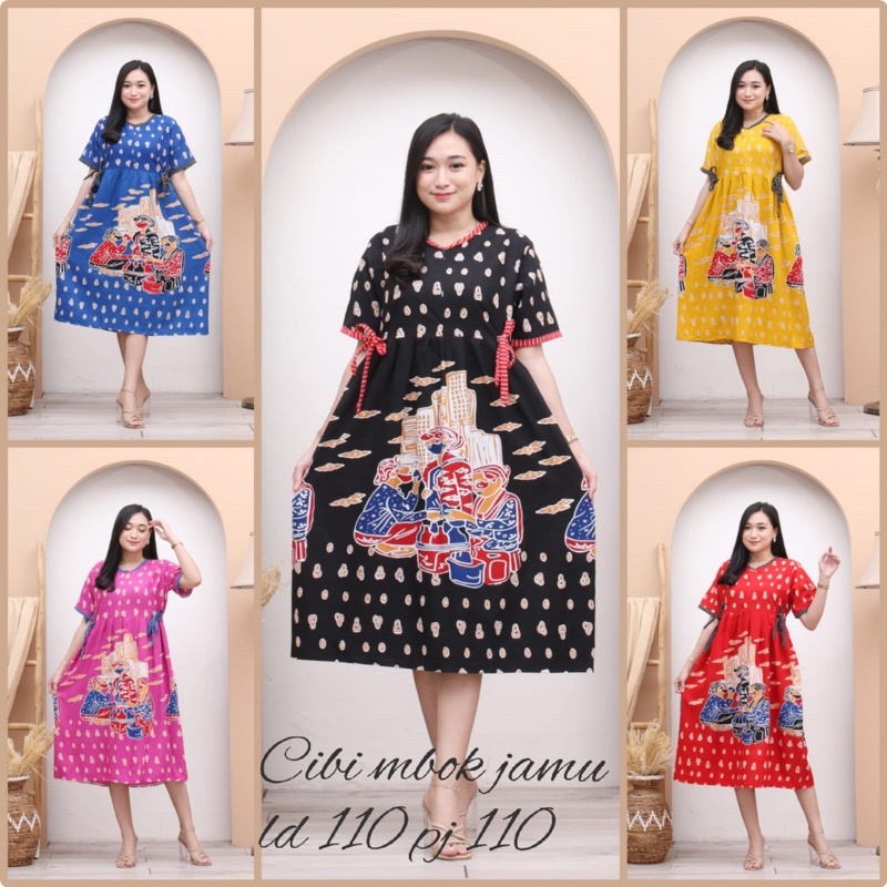 Dress Cibi Mbok Jamu Rayon Fashion Wanita