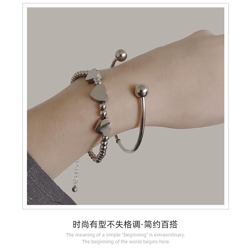 Gaya Korea keren kepribadian jantung gelang wanita In special interest desain temperamen peach jantu