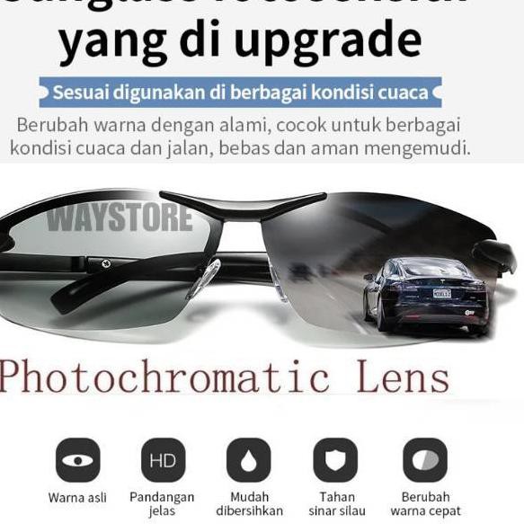 COD.E-467 COD Bayar Ditempat Kacamata tembus pandang antisilau siang malam photochromic polarized UV