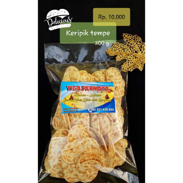 

Keripik Tempe ❤camilan gurih❤ 200 gr Tiga Permata