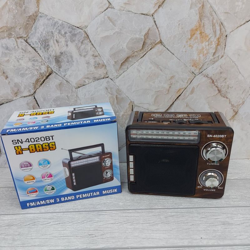 speaker radio bluetooth murah radio baru SN-4020 BT radio jadul radio protabel FM AM SW pemutar MP3