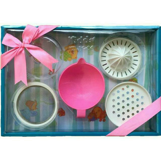 Feeding Set Saringan Juicer Parutan Mangkok MPASI merek Kiddy