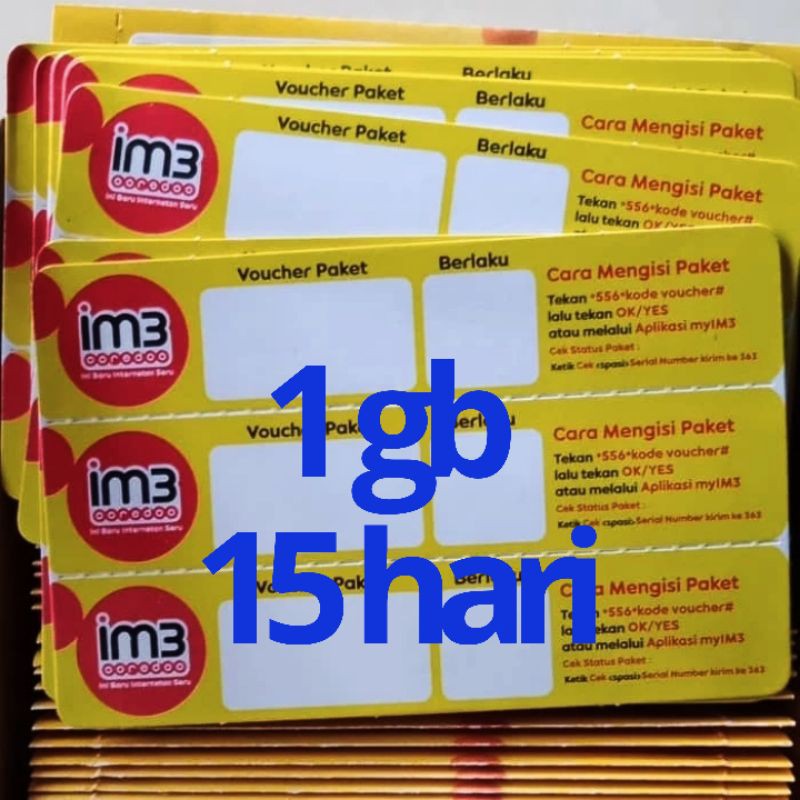 voucher indosat im3 1gb 15hari
