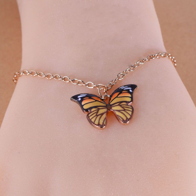 Gelang Wanita Aesthetic Necklce Butterfly Multicollor