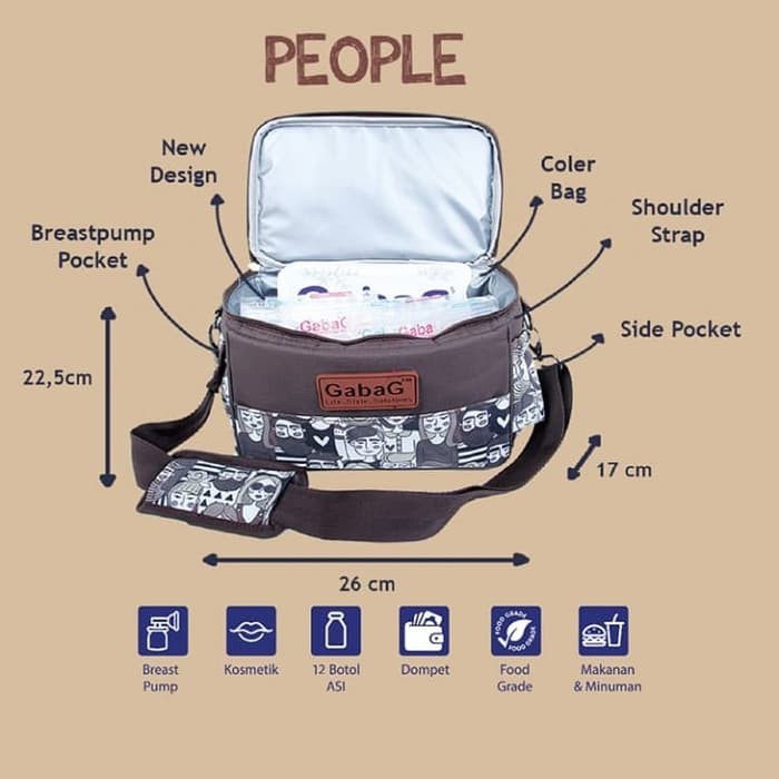 Cooler Bag Gabag Sling Series - Tas Pendingin Asi Gabag - People