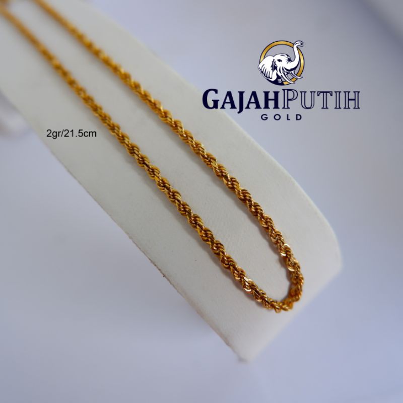 2gr Kalung Model Italy Tamparan Emas Asli Kadar 420 kodeN320215