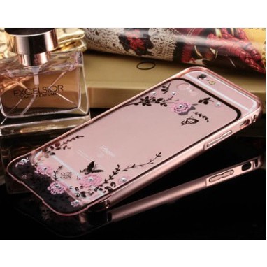 Bumper Flower Diamond Case Oppo Neo 7 R7 R7 Lite R7S F1S F1 Plus