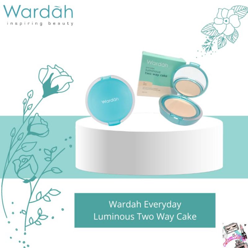 ☃Cutezz_Ching1☃Wardah Everyday Luminous Two Way Cake 12g - bedak dengan hasil matte yang halus dan ringan