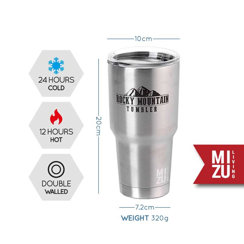 MIZU ROCKY MOUNTAIN Thermos Tumbler 900ml Hot &amp; Cold Water Stainless Steel Cup Coffee Mug Cold Cup