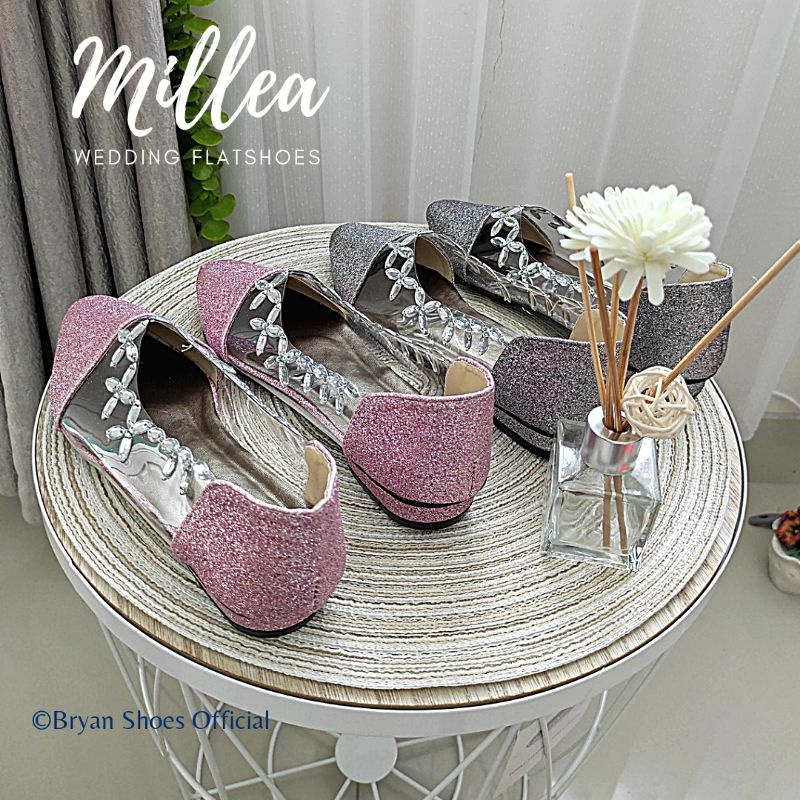 Bryan Millea Heels Glitter Pesta Mote Tears Drop Jumbo Bigsize Oversize 36-40 41 42 43