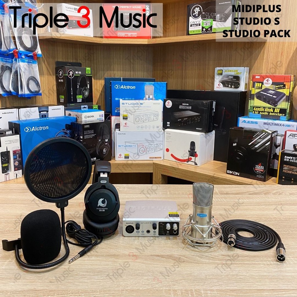 Midiplus Studio S Studio Package Bundle Paket Recording Soundcard