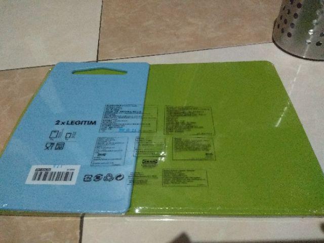 Brgtunga Talenan Sayur Buah Daging, Alat Masak Dapur. Isi 2 Pcs, Hijau Dan Biru