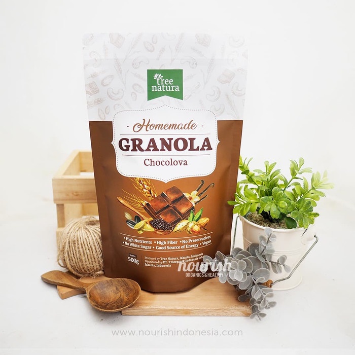 

Jual Tree Natura, Granola Chocolova 500Gr (Dark Chocolate)