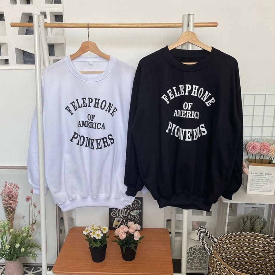 Sweatshirt Felephone White and black colors Bisa COD