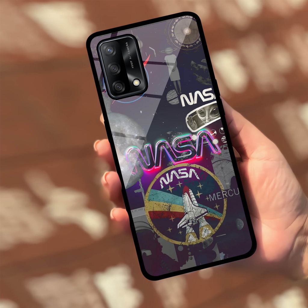 Case Glossy Oppo A74 | A95 Casing Kilau Hp Oppo | Pelindung Hp | Motif Nasa