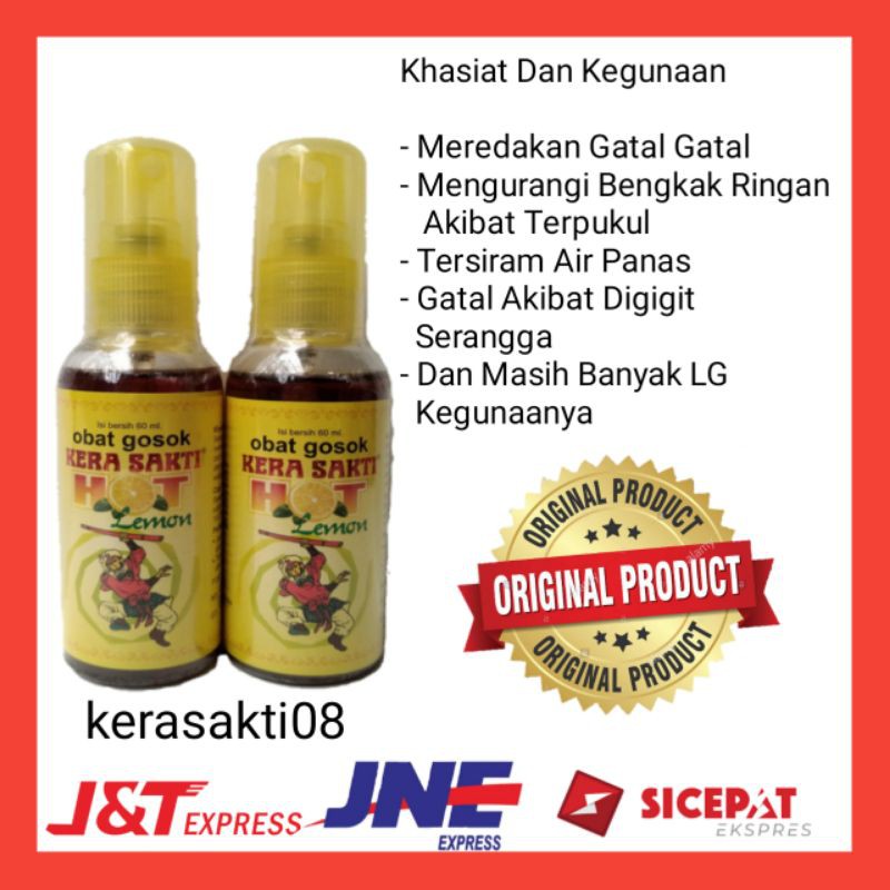 Minyak Pijat Obat Gosok Kera Sakti Kuning Lemon Hot Nyeri Otot Pegal Linu Dan Gatal
