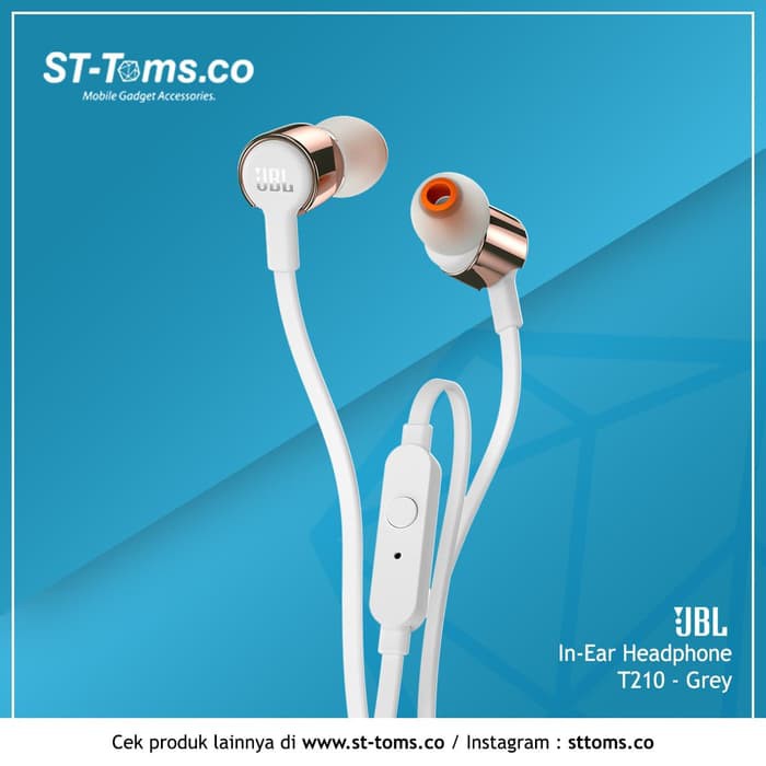 JBL In-Ear Headphone T210 - Grey