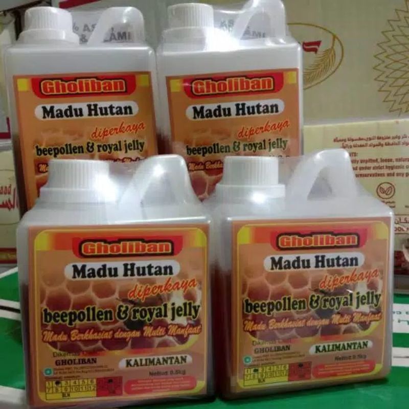 

Madu Hutan Kalimantan GHOLIBAN Bee Pollen dan Royal Jelly 500gr 1/5kg