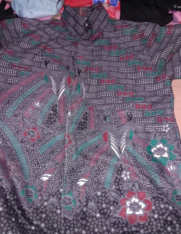 Bswart Batik Hrb026 Kenongo Hem Pendek Padi Pekalongan M L Xl Batik Pria Murah Modern Grosir Batik