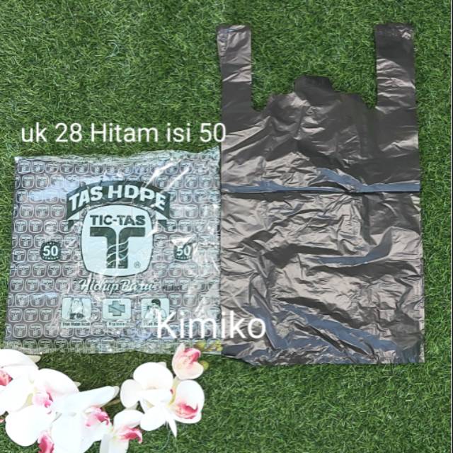 

❤Recomended❤ Kantong kresek plastik tictas uk 28 cm . Kresek hitam uk 28 olshop isi 50 pcs