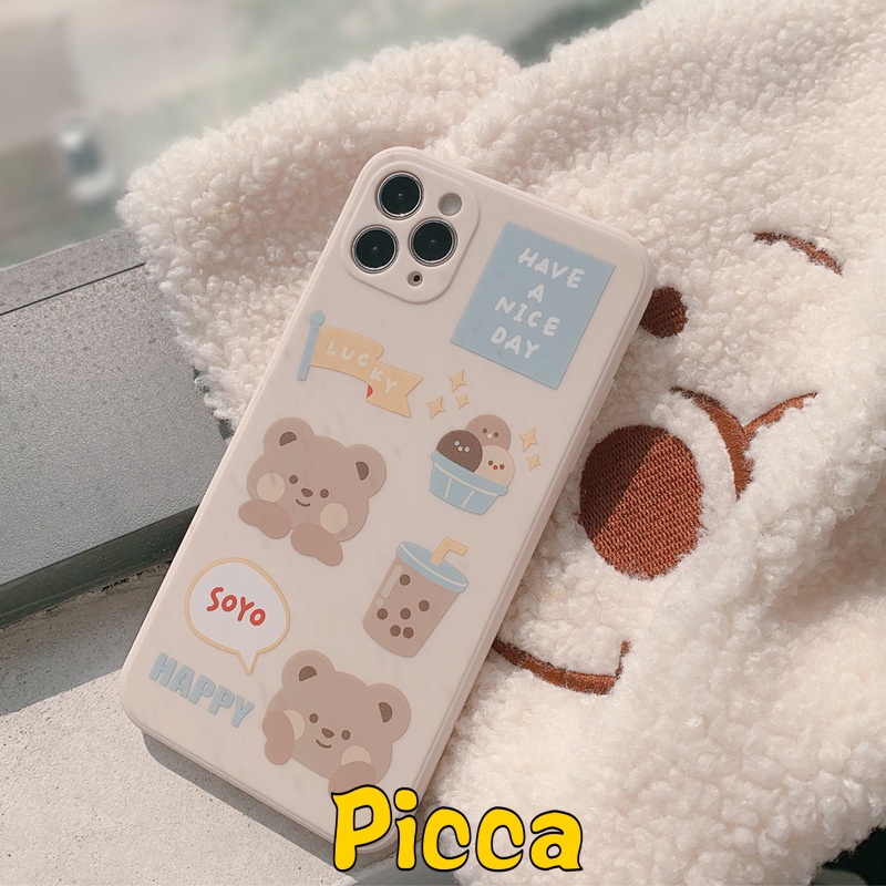 Casing Oppo A77S A76 A57 2022 A33 A96 A31 A16 A95 A5s A12 A55 A16E A36 Reno 7 6 5 5F 4F A54 A74 A53 A11 A52 A9 A72 A3s Cover Desain Beruang Pepsi