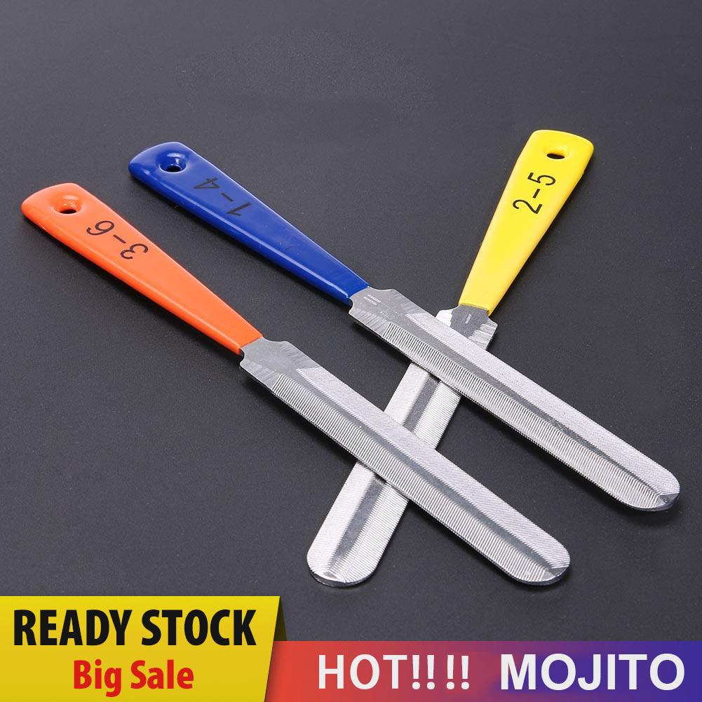 MOJITO 3pcs/set Guitar Nut Files Fret Crowning Slot Filing Luthier Repair Tool Kit