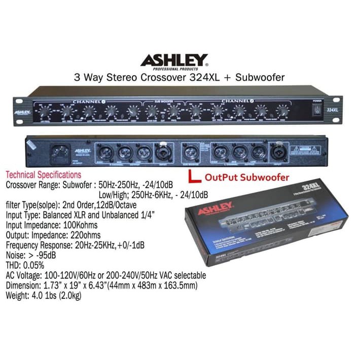 Crossover Ashley 324XL   Subwoofer